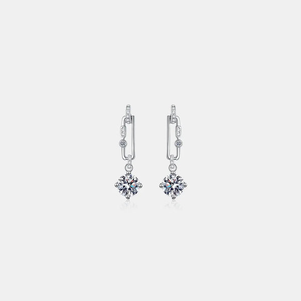 Lovcia 2 Carat Moissanite 925 Sterling Silver Earrings-Earrings-Silver-One Size-Silver
