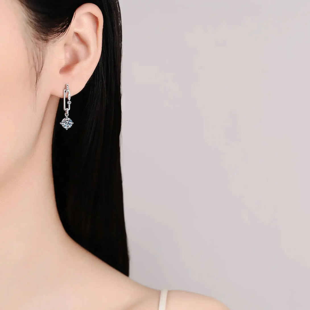 Lovcia 2 Carat Moissanite 925 Sterling Silver Earrings-Earrings-Silver-One Size-Silver