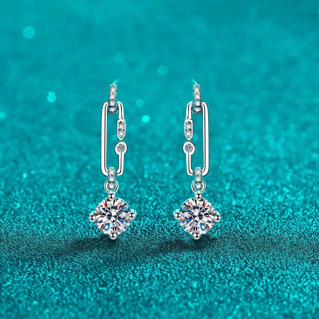 Lovcia 2 Carat Moissanite 925 Sterling Silver Earrings-Earrings-Silver-One Size-Silver