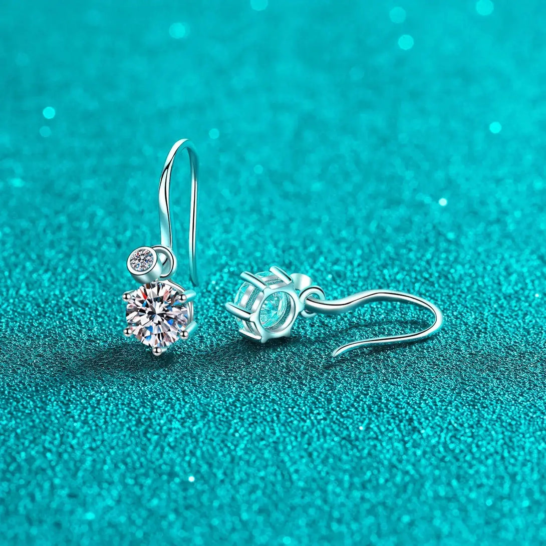 Lovcia 2 Carat Moissanite 925 Sterling Silver Earrings-Earrings-Silver-One Size-Silver