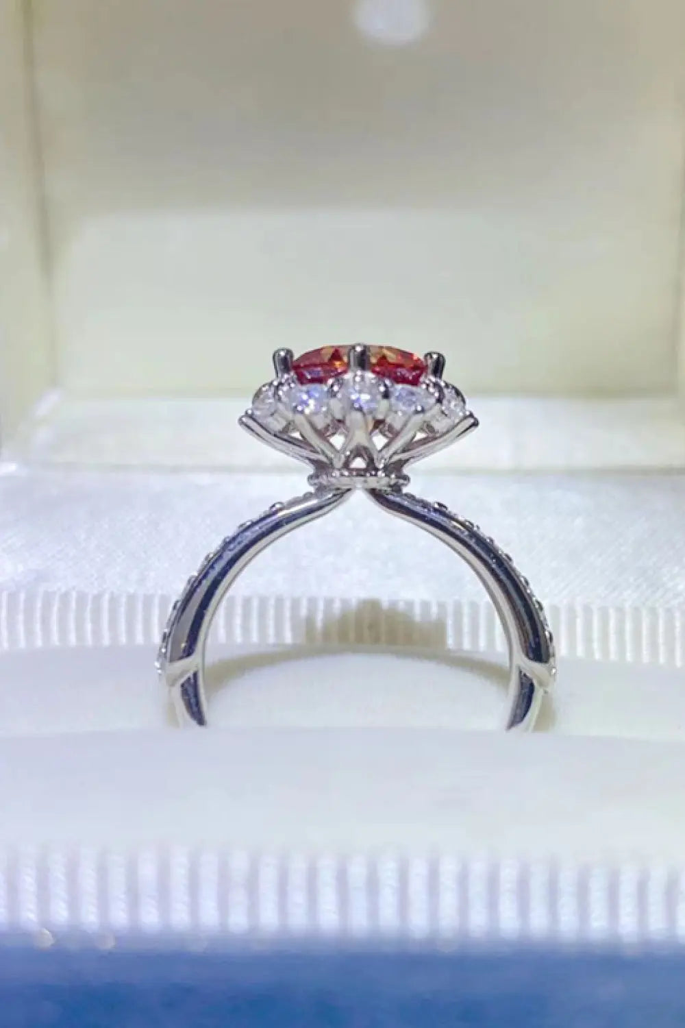 Lovcia 2 Carat Moissanite 925 Sterling Silver Halo Ring-Rings-Red-4.5-Red