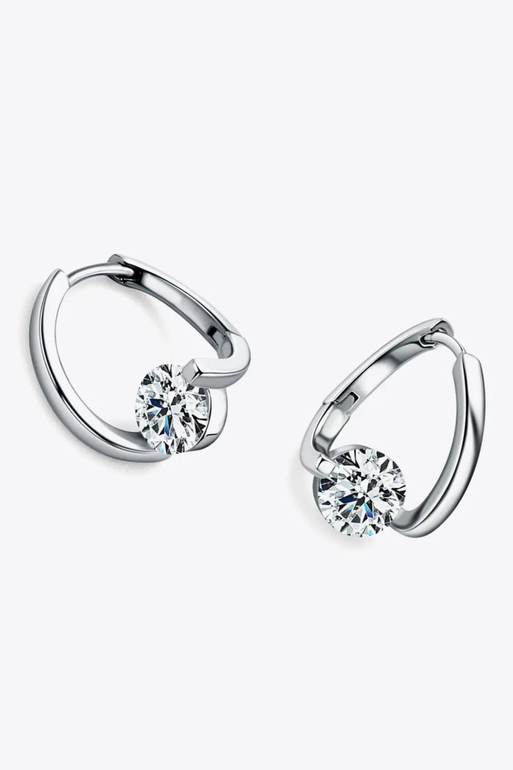 Lovcia 2 Carat Moissanite 925 Sterling Silver Heart Earrings-Earrings-Gold-One Size-Gold