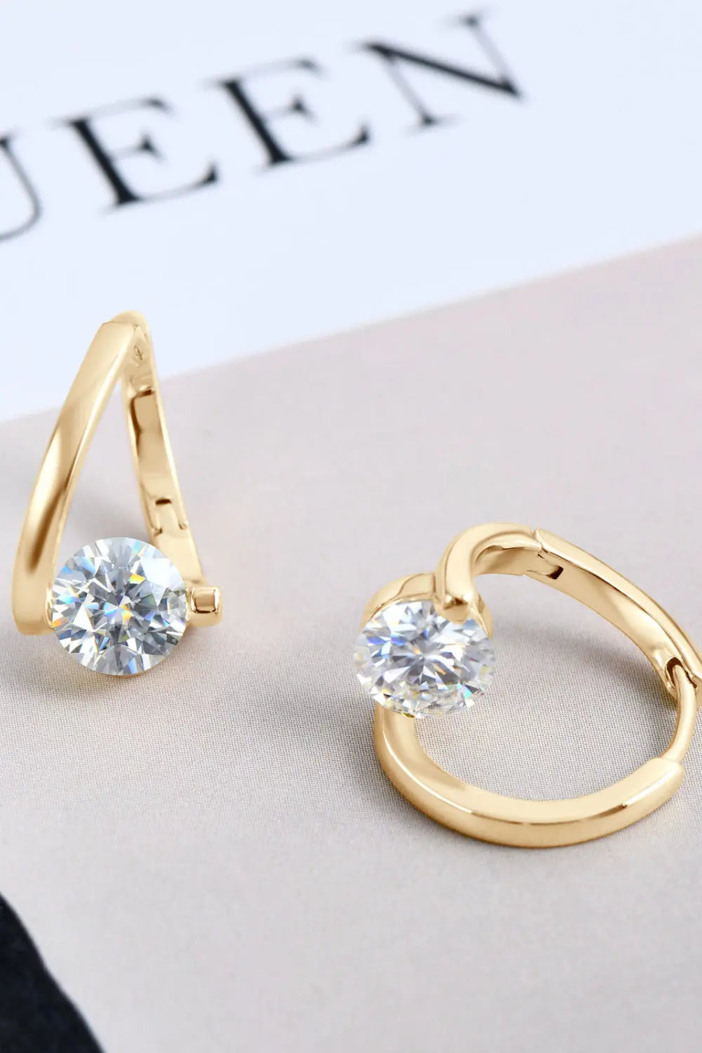 Lovcia 2 Carat Moissanite 925 Sterling Silver Heart Earrings-Earrings-Gold-One Size-Gold