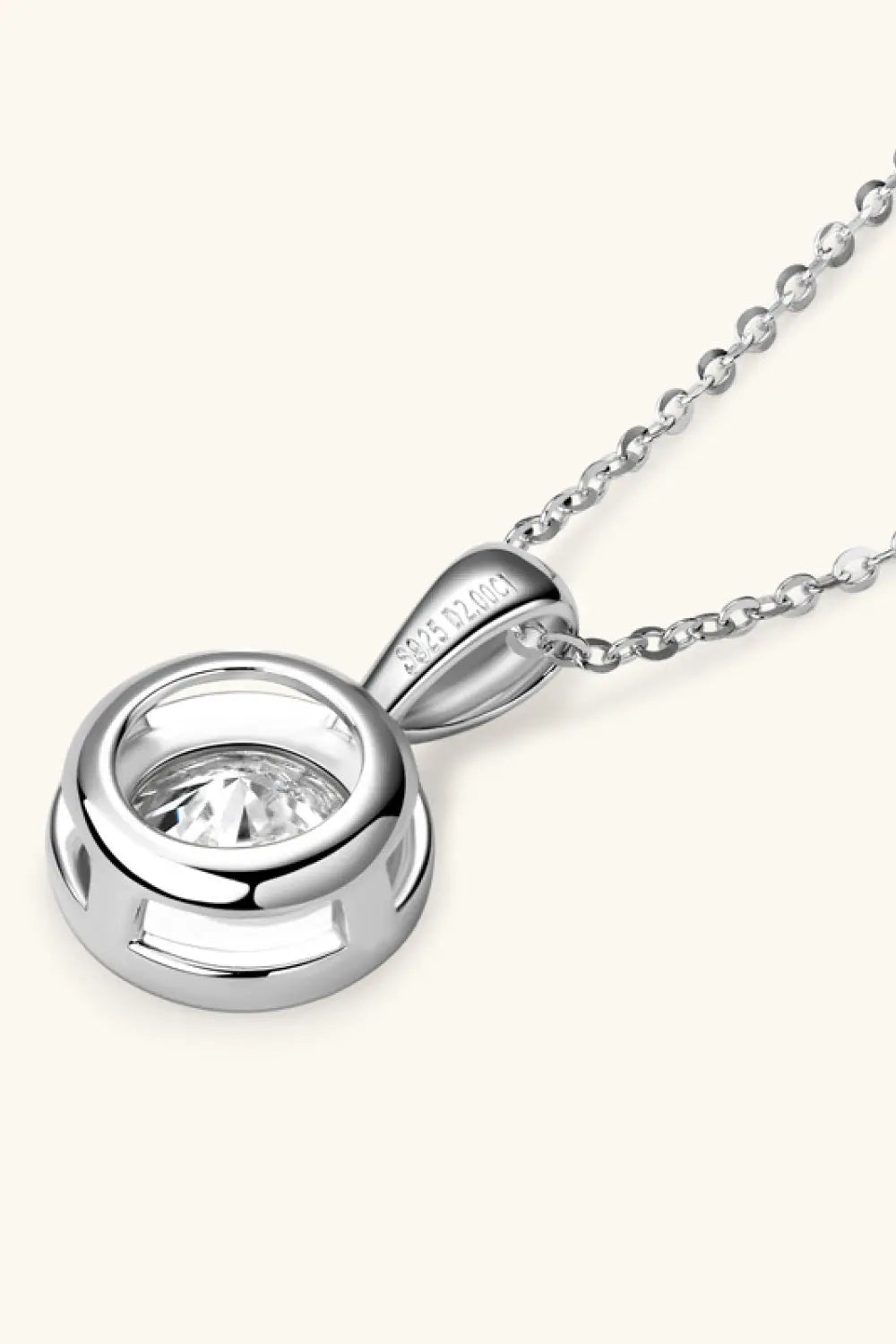 Lovcia 2 Carat Moissanite 925 Sterling Silver Necklace-Necklaces-Gold-One Size-Gold