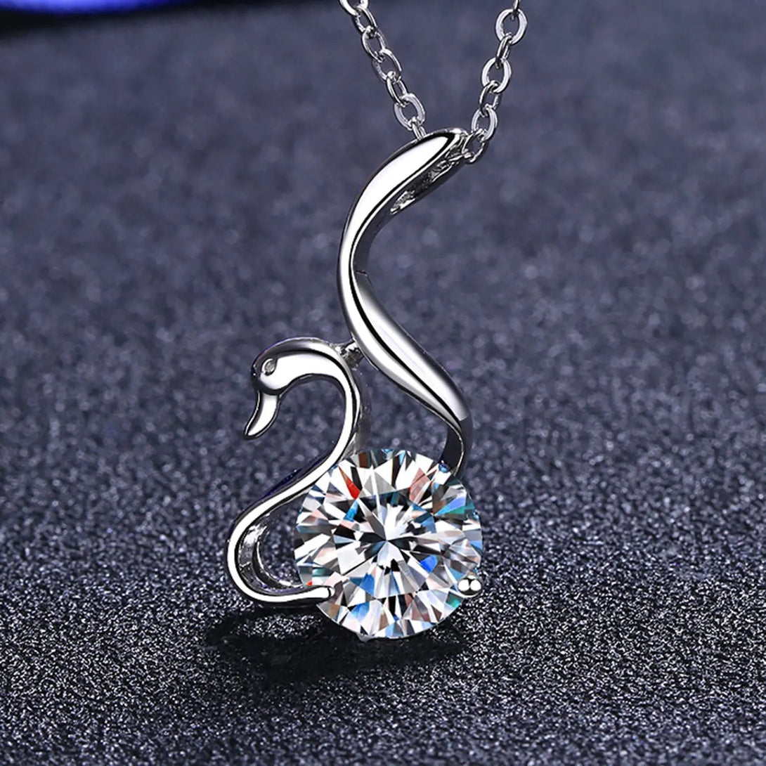 Lovcia 2 Carat Moissanite 925 Sterling Silver Necklace-Necklaces-Silver-One Size-Silver