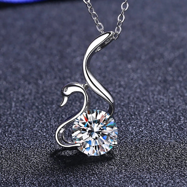 Lovcia 2 Carat Moissanite 925 Sterling Silver Necklace-Necklaces-Silver-One Size-Silver