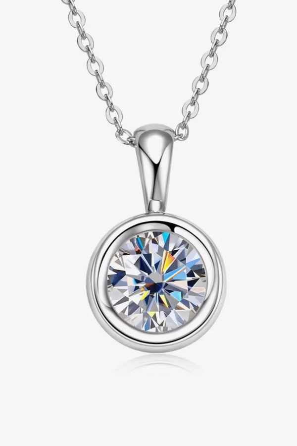 Lovcia 2 Carat Moissanite 925 Sterling Silver Necklace-Necklaces-Silver-One Size-Silver