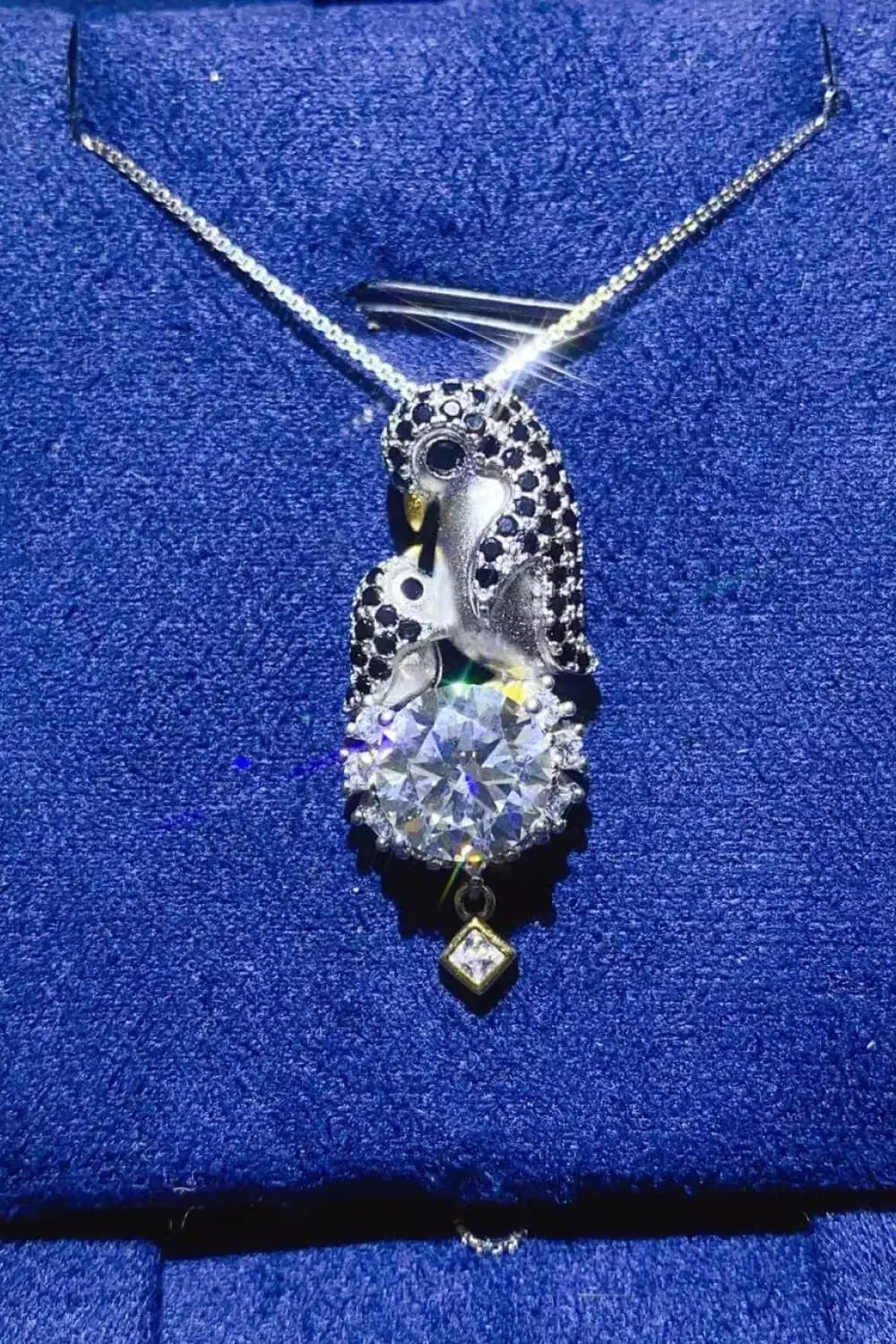 Lovcia 2 Carat Moissanite 925 Sterling Silver Necklace-Necklaces-Silver-One Size-Silver
