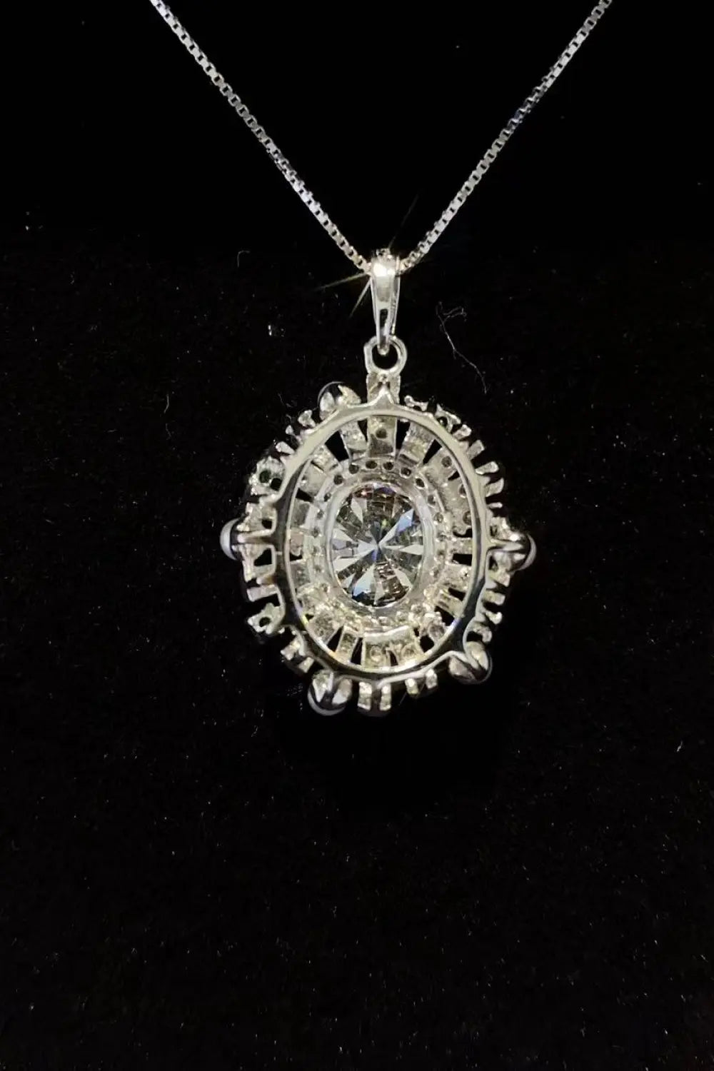 Lovcia 2 Carat Moissanite 925 Sterling Silver Necklace-Necklaces-Silver-One Size-Silver