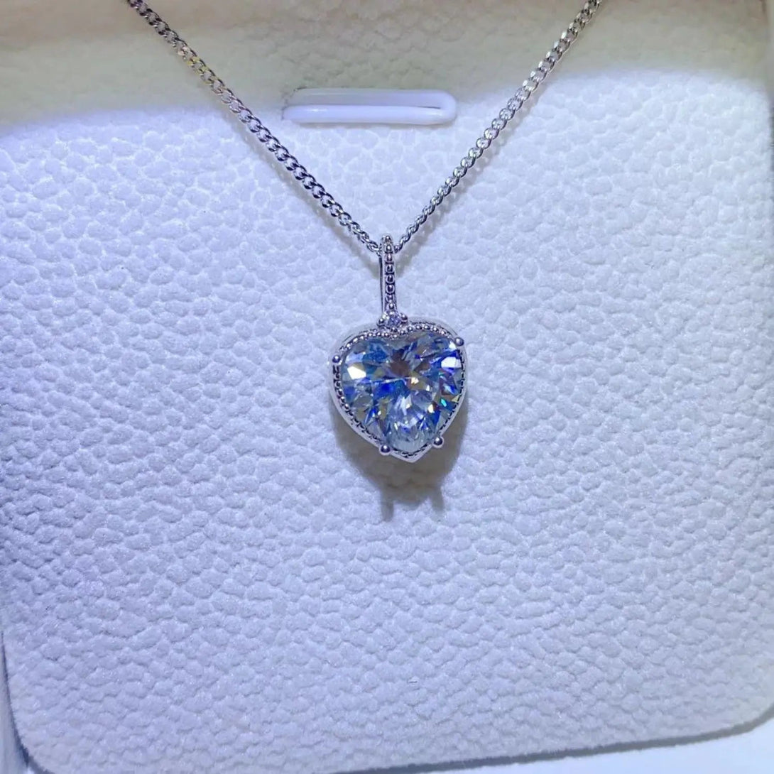 Lovcia 2 Carat Moissanite 925 Sterling Silver Necklace-Necklaces-Silver-One Size-Silver