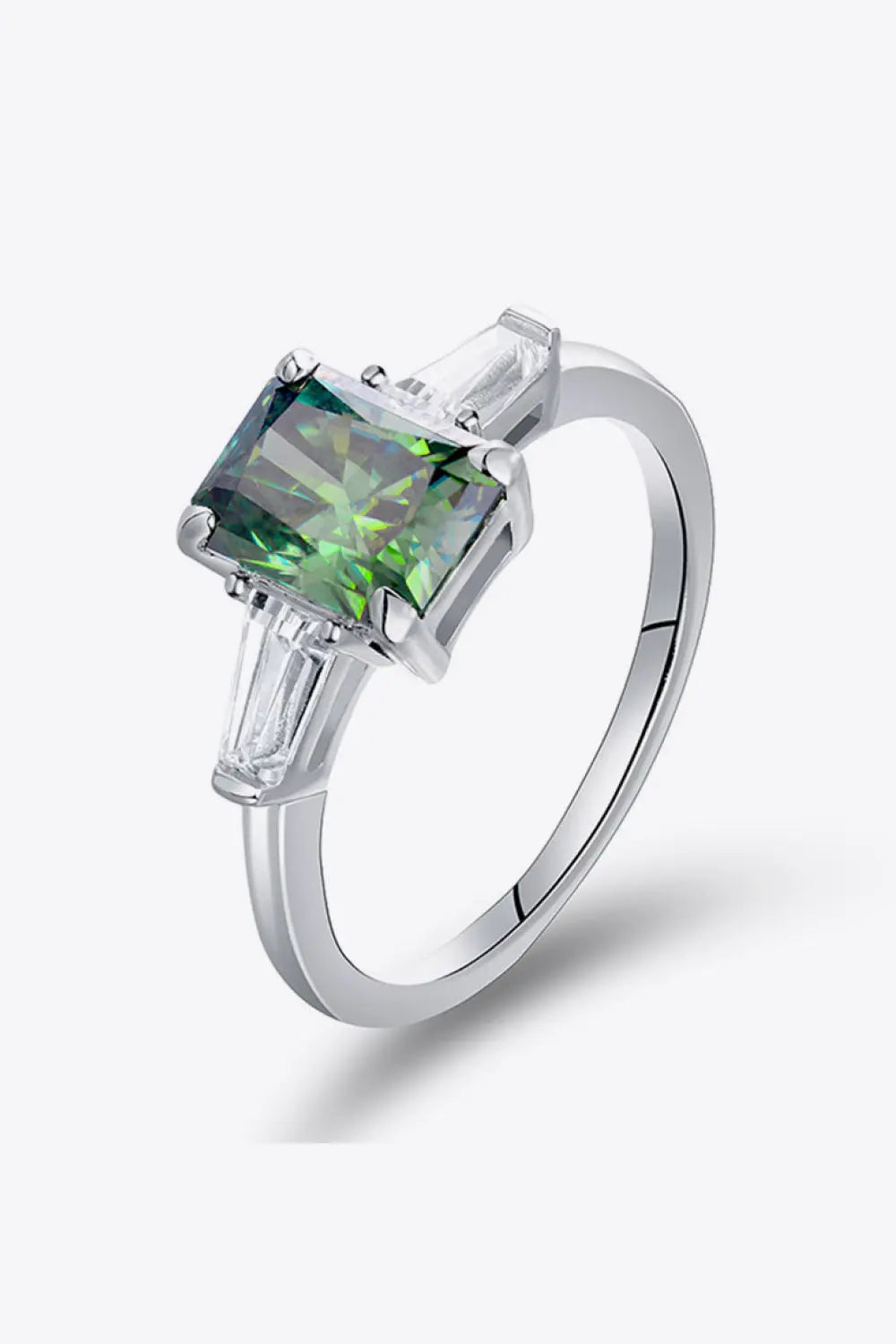 Lovcia 2 Carat Moissanite 925 Sterling Silver Ring-Rings-Mid Green-5-Mid Green