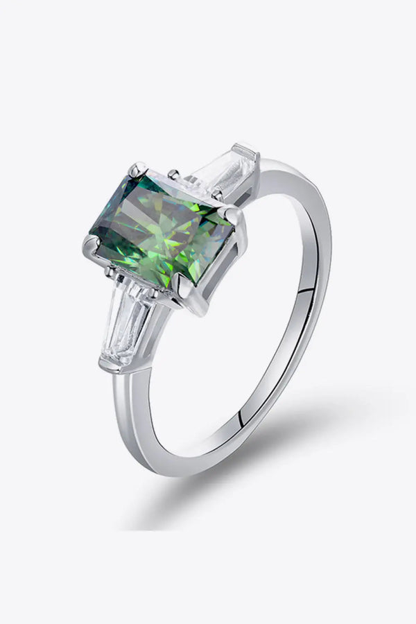 Lovcia 2 Carat Moissanite 925 Sterling Silver Ring-Rings-Mid Green-5-Mid Green