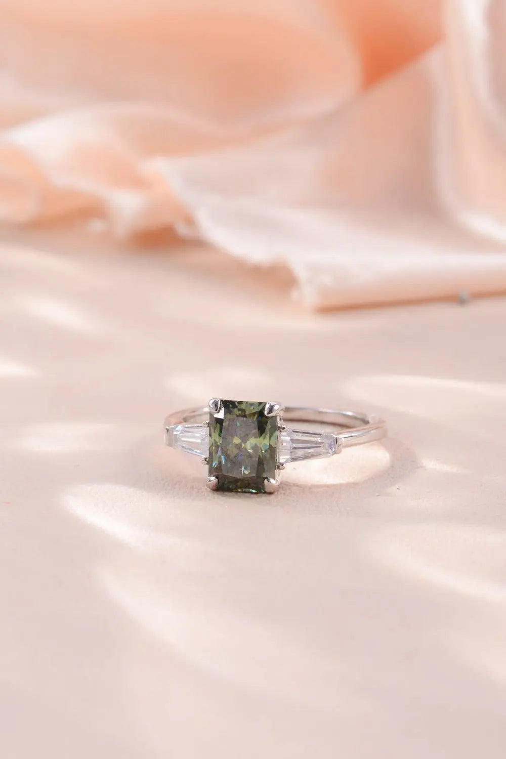 Lovcia 2 Carat Moissanite 925 Sterling Silver Ring-Rings-Mid Green-5-Mid Green
