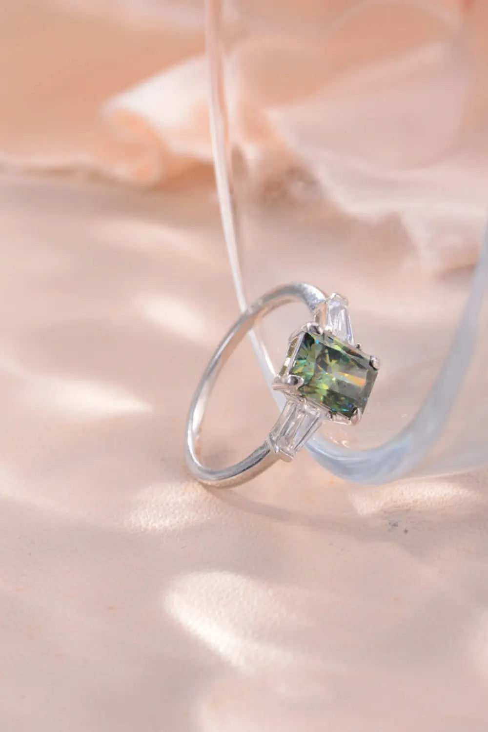 Lovcia 2 Carat Moissanite 925 Sterling Silver Ring-Rings-Mid Green-5-Mid Green