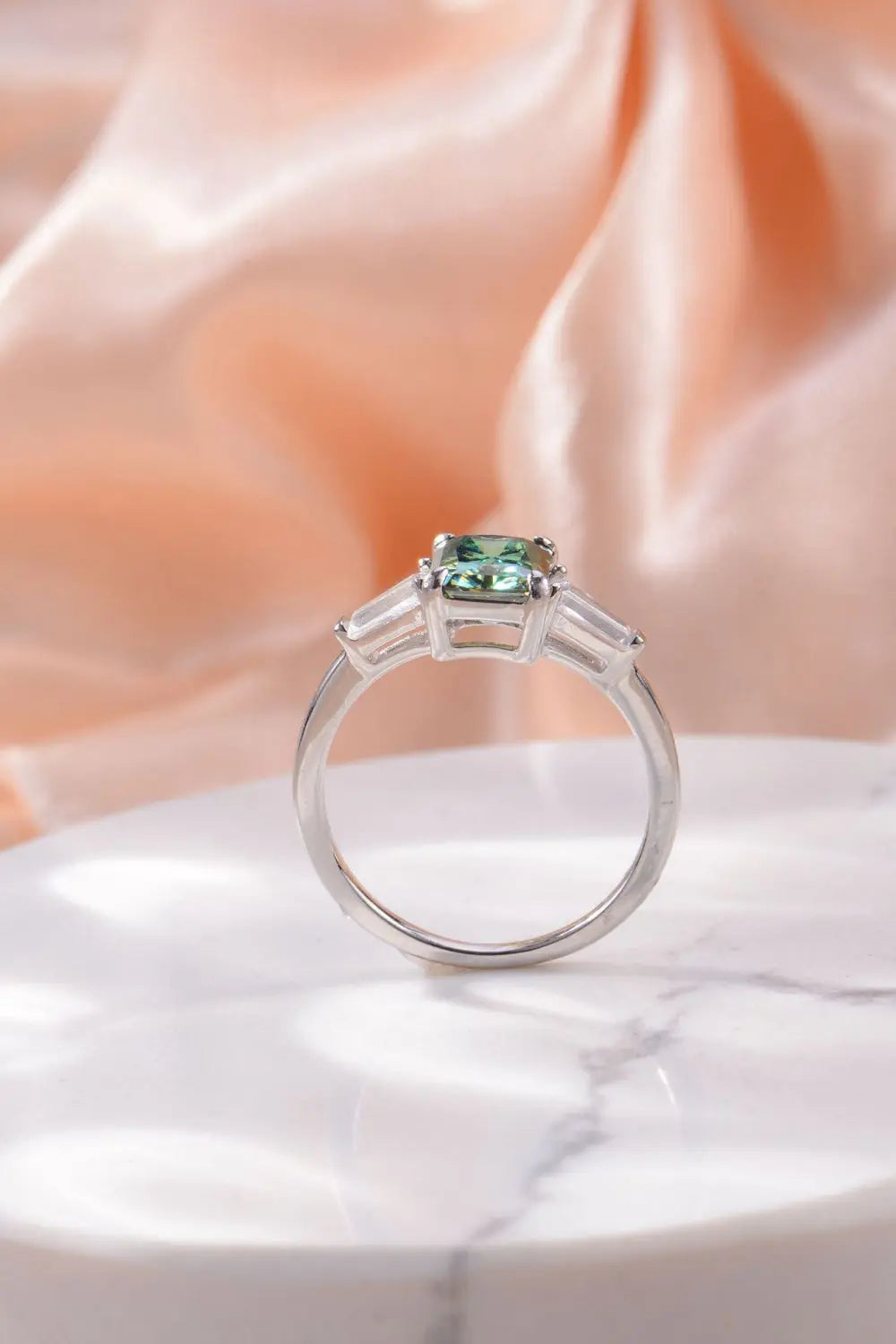 Lovcia 2 Carat Moissanite 925 Sterling Silver Ring-Rings-Mid Green-5-Mid Green