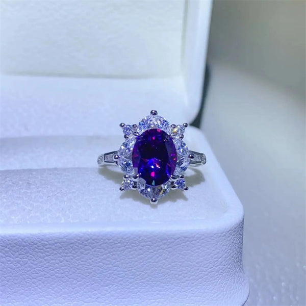 Lovcia 2 Carat Moissanite 925 Sterling Silver Ring-Rings-Plum-6-Plum