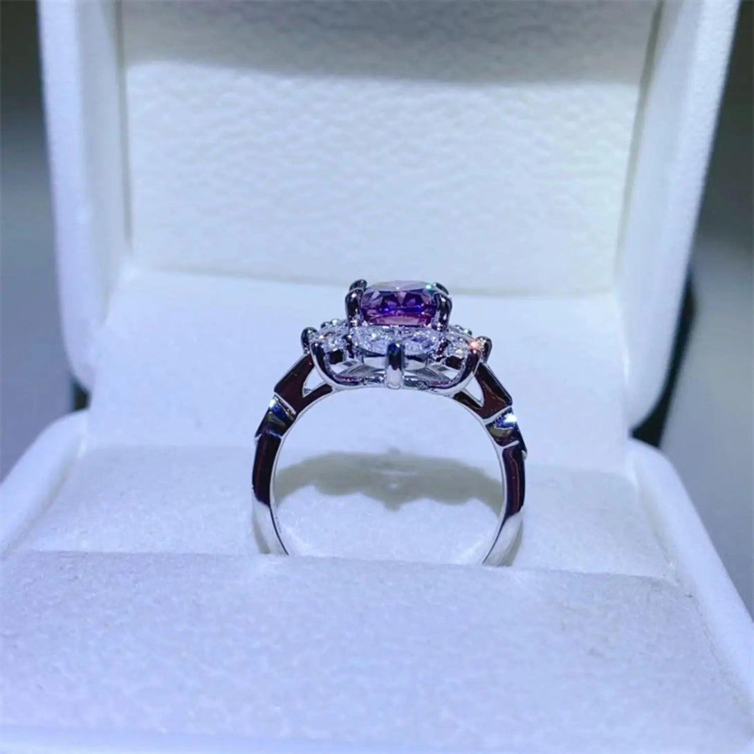 Lovcia 2 Carat Moissanite 925 Sterling Silver Ring-Rings-Plum-6-Plum