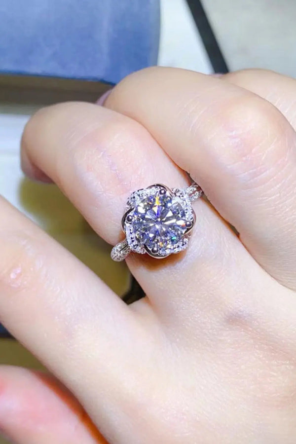 Lovcia 2 Carat Moissanite 925 Sterling Silver Ring-Rings-Silver-4.5-Silver