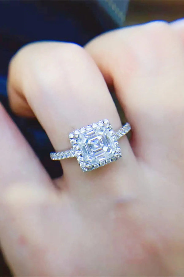 Lovcia 2 Carat Moissanite 925 Sterling Silver Ring-Rings-Silver-4.5-Silver