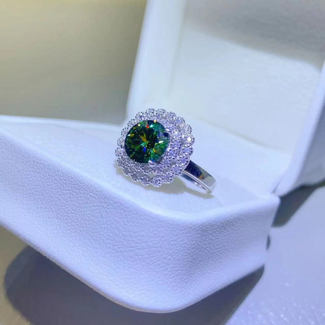 Lovcia 2 Carat Moissanite 925 Sterling Silver Ring-Rings-Silver-4.5-Silver