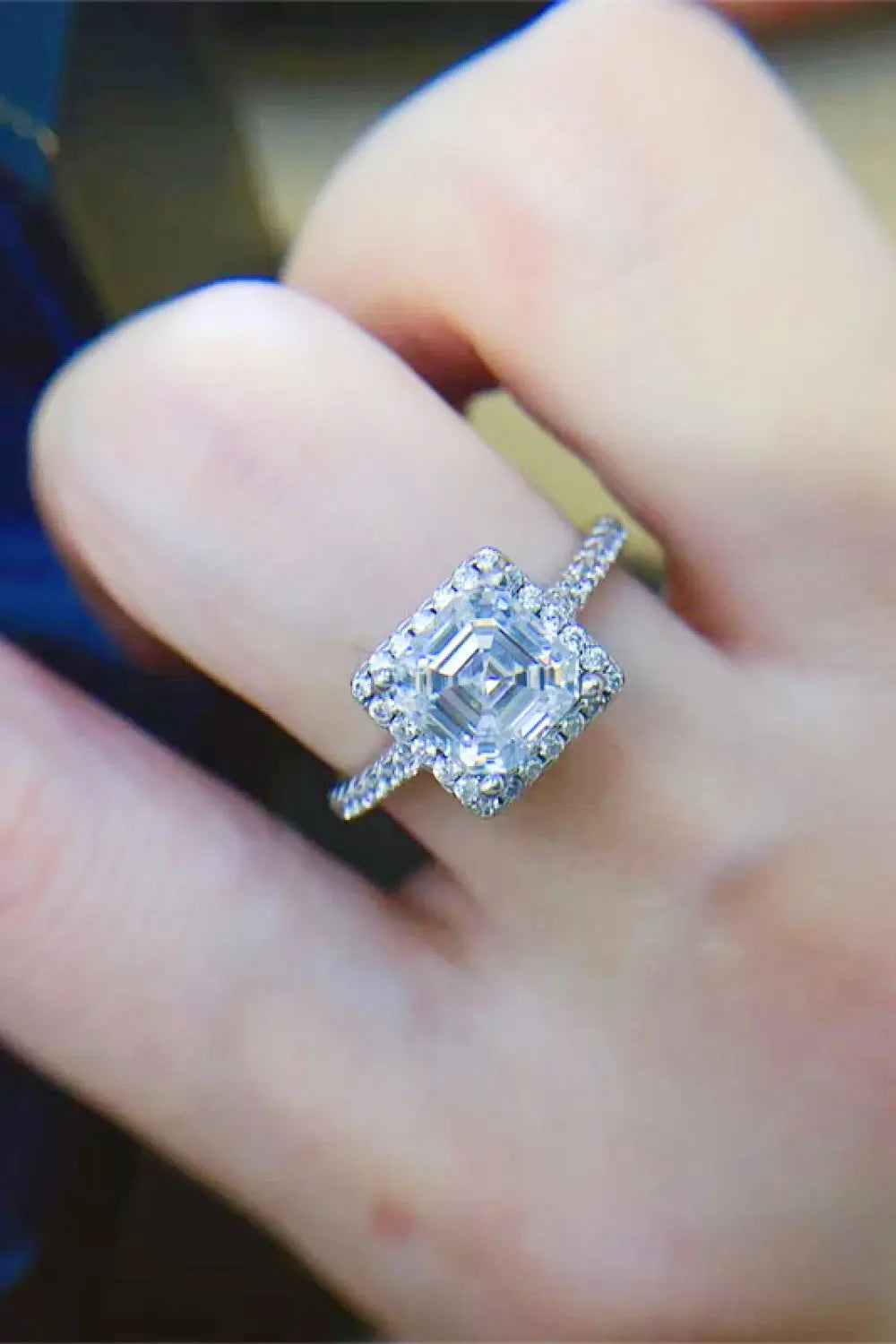 Lovcia 2 Carat Moissanite 925 Sterling Silver Ring-Rings-Silver-4.5-Silver