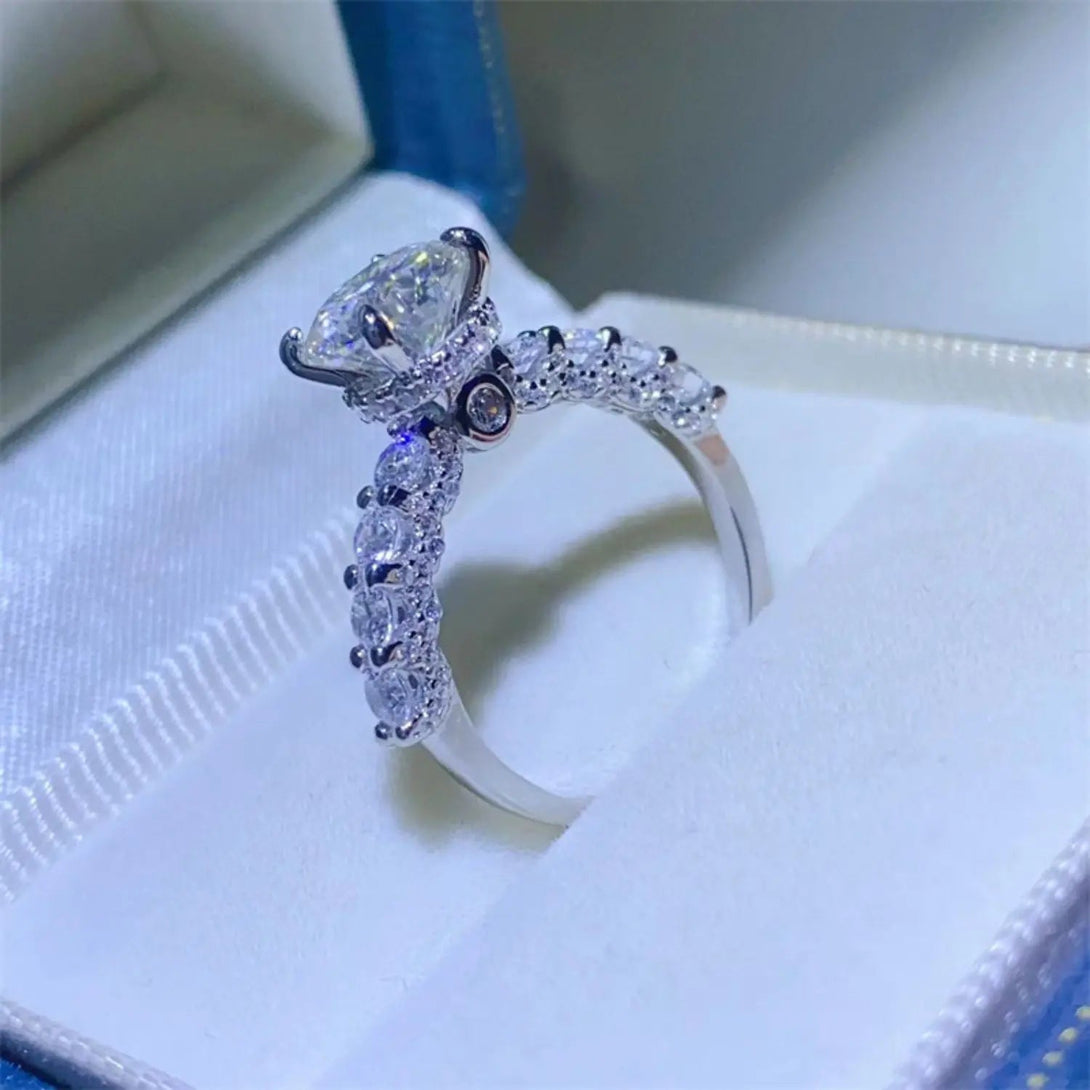 Lovcia 2 Carat Moissanite 925 Sterling Silver Ring-Rings-Silver-4.5-Silver