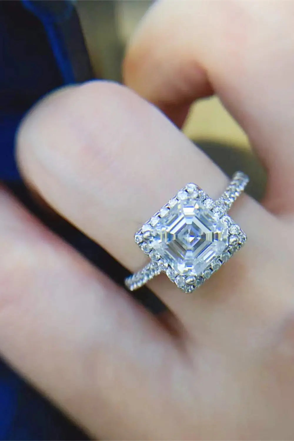 Lovcia 2 Carat Moissanite 925 Sterling Silver Ring-Rings-Silver-4.5-Silver