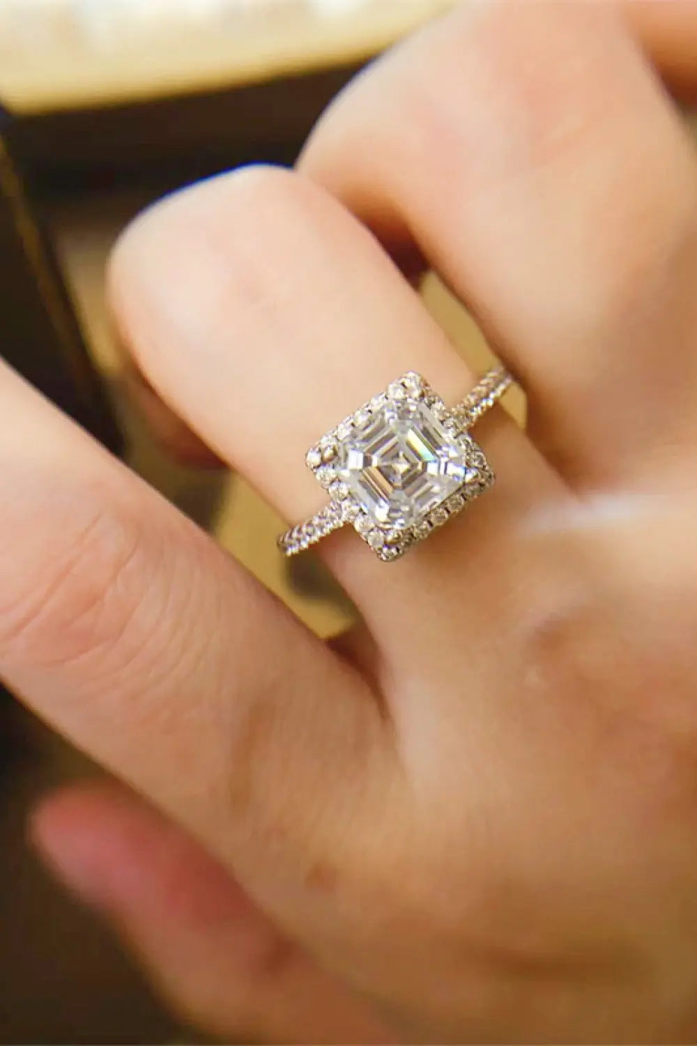 Lovcia 2 Carat Moissanite 925 Sterling Silver Ring-Rings-Silver-4.5-Silver