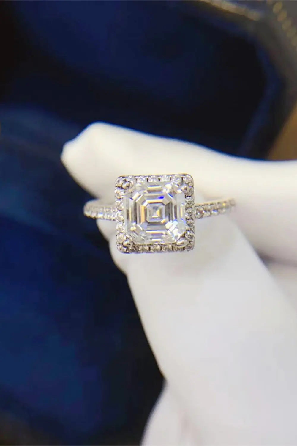 Lovcia 2 Carat Moissanite 925 Sterling Silver Ring-Rings-Silver-4.5-Silver