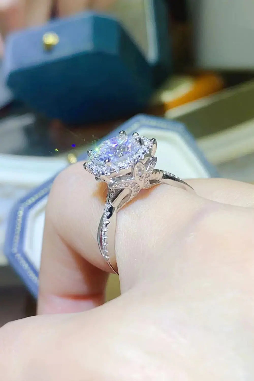 Lovcia 2 Carat Moissanite 925 Sterling Silver Ring-Rings-Silver-4.5-Silver
