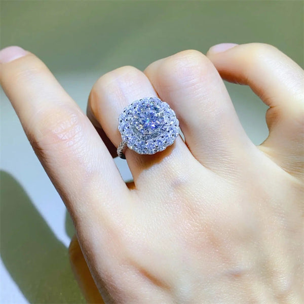 Lovcia 2 Carat Moissanite 925 Sterling Silver Ring-Rings-Silver-5-Silver