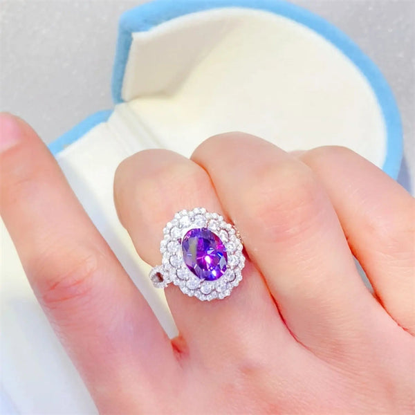Lovcia 2 Carat Moissanite 925 Sterling Silver Ring-Rings-Silver-5-Silver