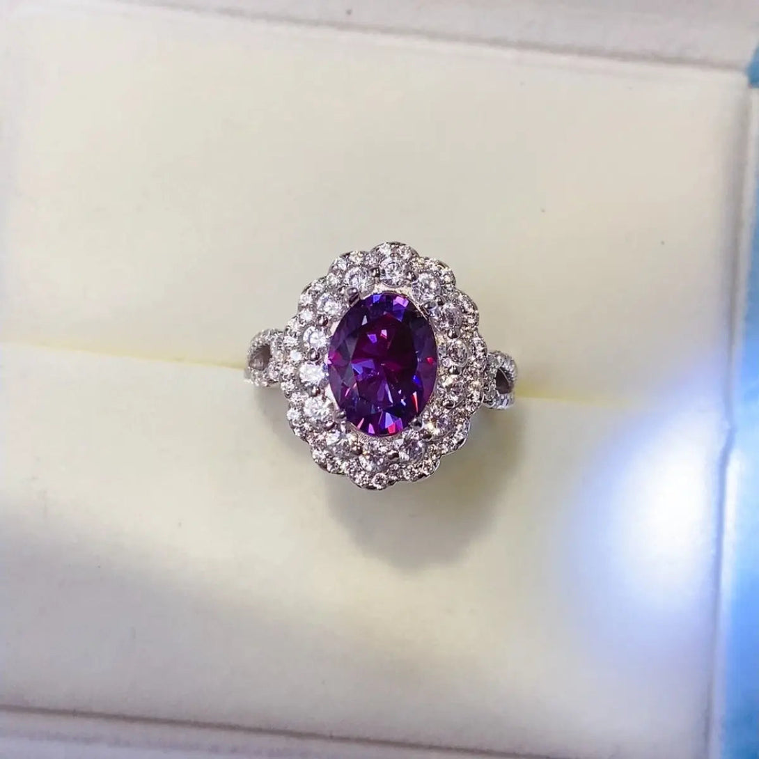 Lovcia 2 Carat Moissanite 925 Sterling Silver Ring-Rings-Silver-5-Silver