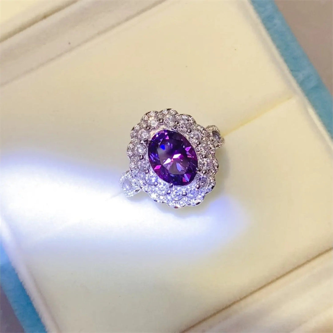 Lovcia 2 Carat Moissanite 925 Sterling Silver Ring-Rings-Silver-5-Silver