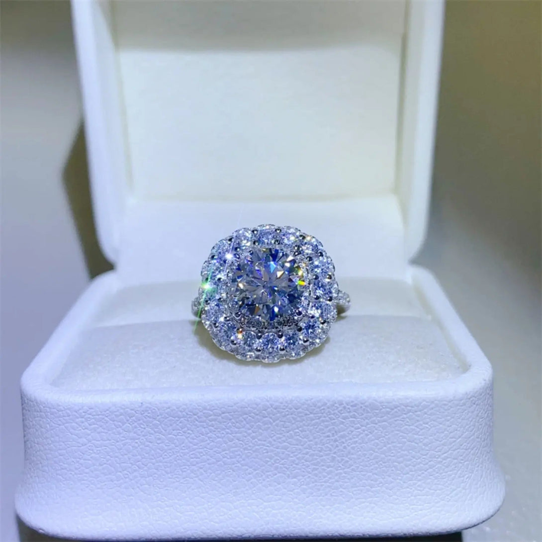 Lovcia 2 Carat Moissanite 925 Sterling Silver Ring-Rings-Silver-5-Silver