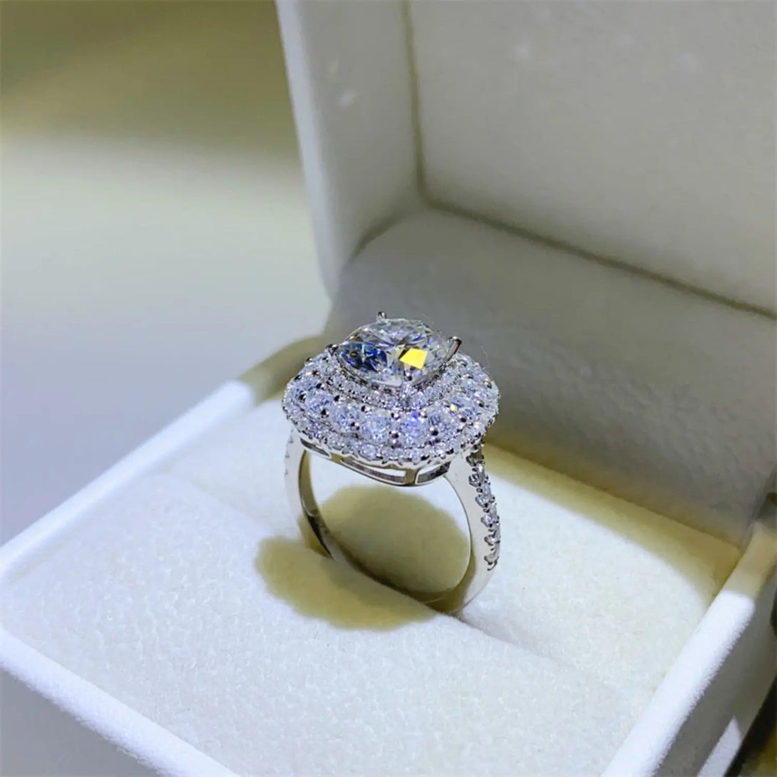 Lovcia 2 Carat Moissanite 925 Sterling Silver Ring-Rings-Silver-5-Silver