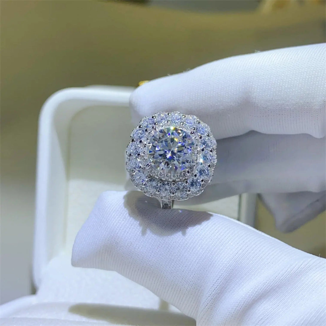 Lovcia 2 Carat Moissanite 925 Sterling Silver Ring-Rings-Silver-5-Silver