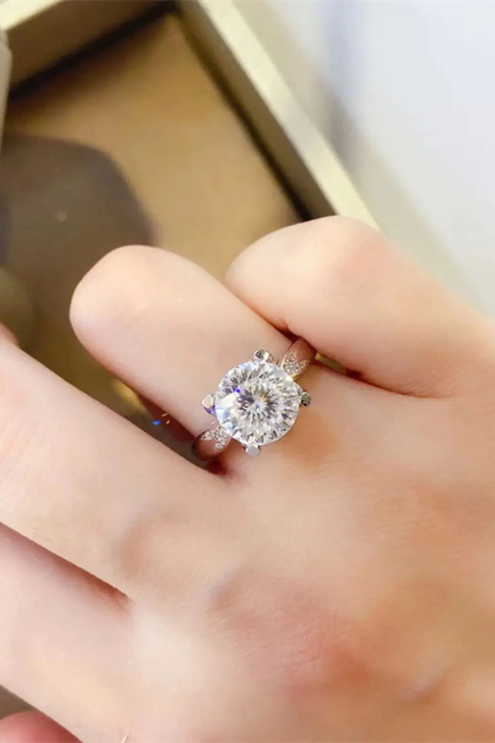 Lovcia 2 Carat Moissanite 925 Sterling Silver Ring-Rings-White-4.5-White