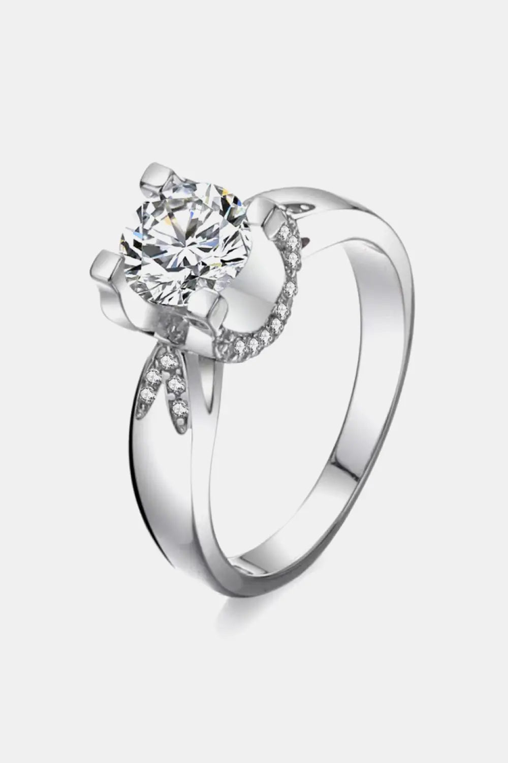 Lovcia 2 Carat Moissanite 925 Sterling Silver Ring-Rings-White-4.5-White