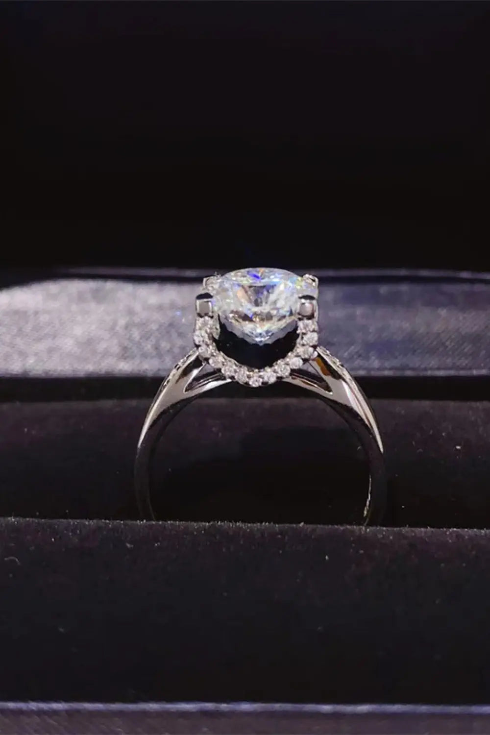 Lovcia 2 Carat Moissanite 925 Sterling Silver Ring-Rings-White-4.5-White