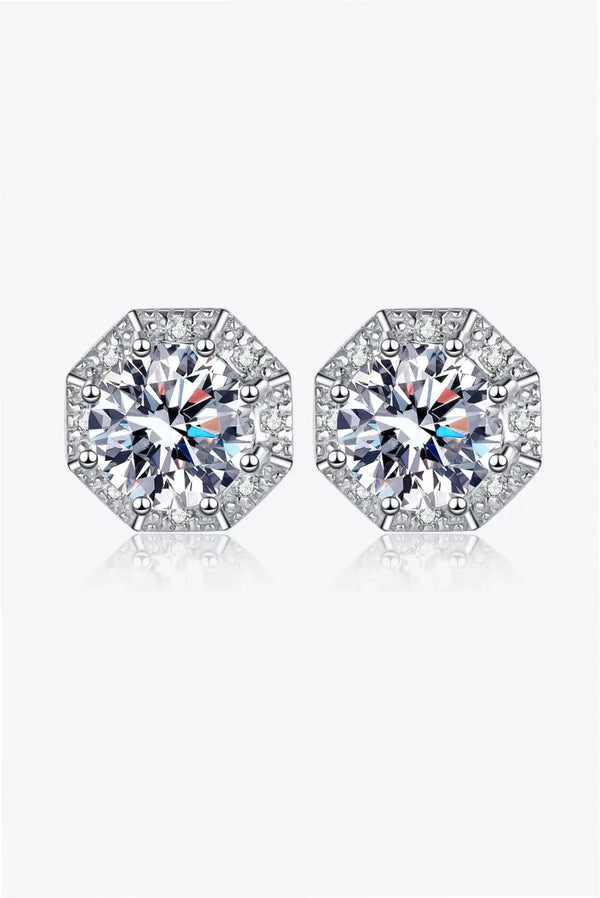 LOVCIA 2 Carat Moissanite 925 Sterling Silver Stud Earrings