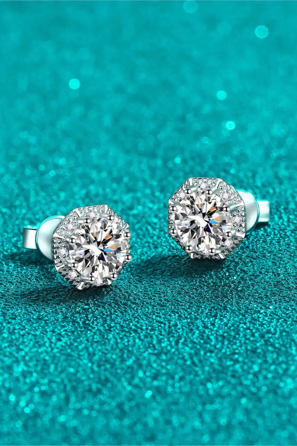 Lovcia 2 Carat Moissanite 925 Sterling Silver Stud Earrings-Earrings-Silver-One Size-Silver