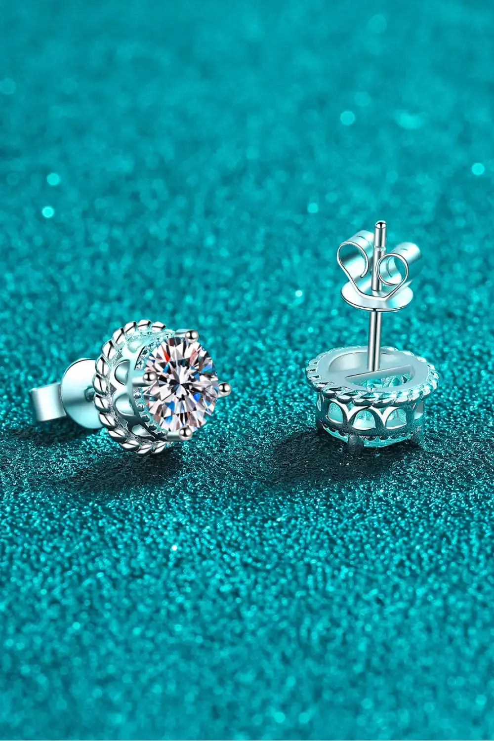 Lovcia 2 Carat Moissanite 925 Sterling Silver Stud Earrings-Earrings-Silver-One Size-Silver