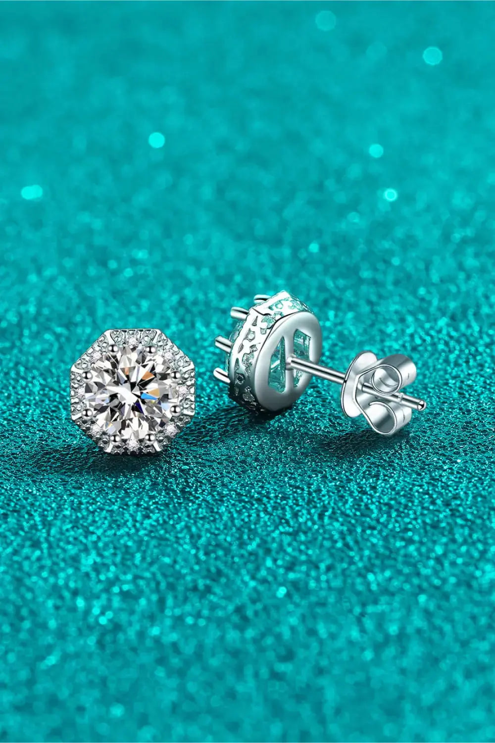 Lovcia 2 Carat Moissanite 925 Sterling Silver Stud Earrings-Earrings-Silver-One Size-Silver