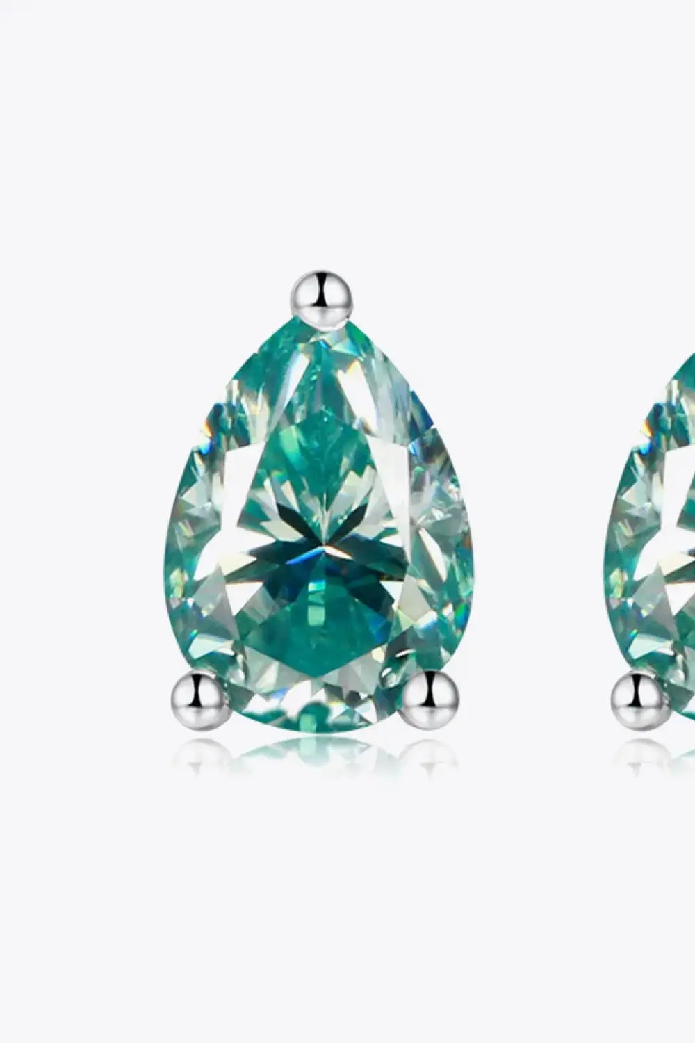 Lovcia 2 Carat Moissanite Teardrop Earrings-Earrings-Teal-One Size-Teal