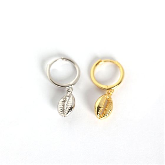 Lovcia 22.5mm Hollow Shell Leverback Earrings 925 Gold Tone-Earrings-Yellow Gold-