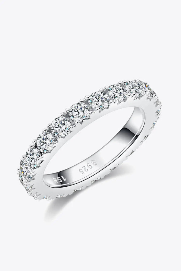 Lovcia 2.3 Carat Moissanite 925 Sterling Silver Eternity Ring-Rings-Silver-4.5-Silver