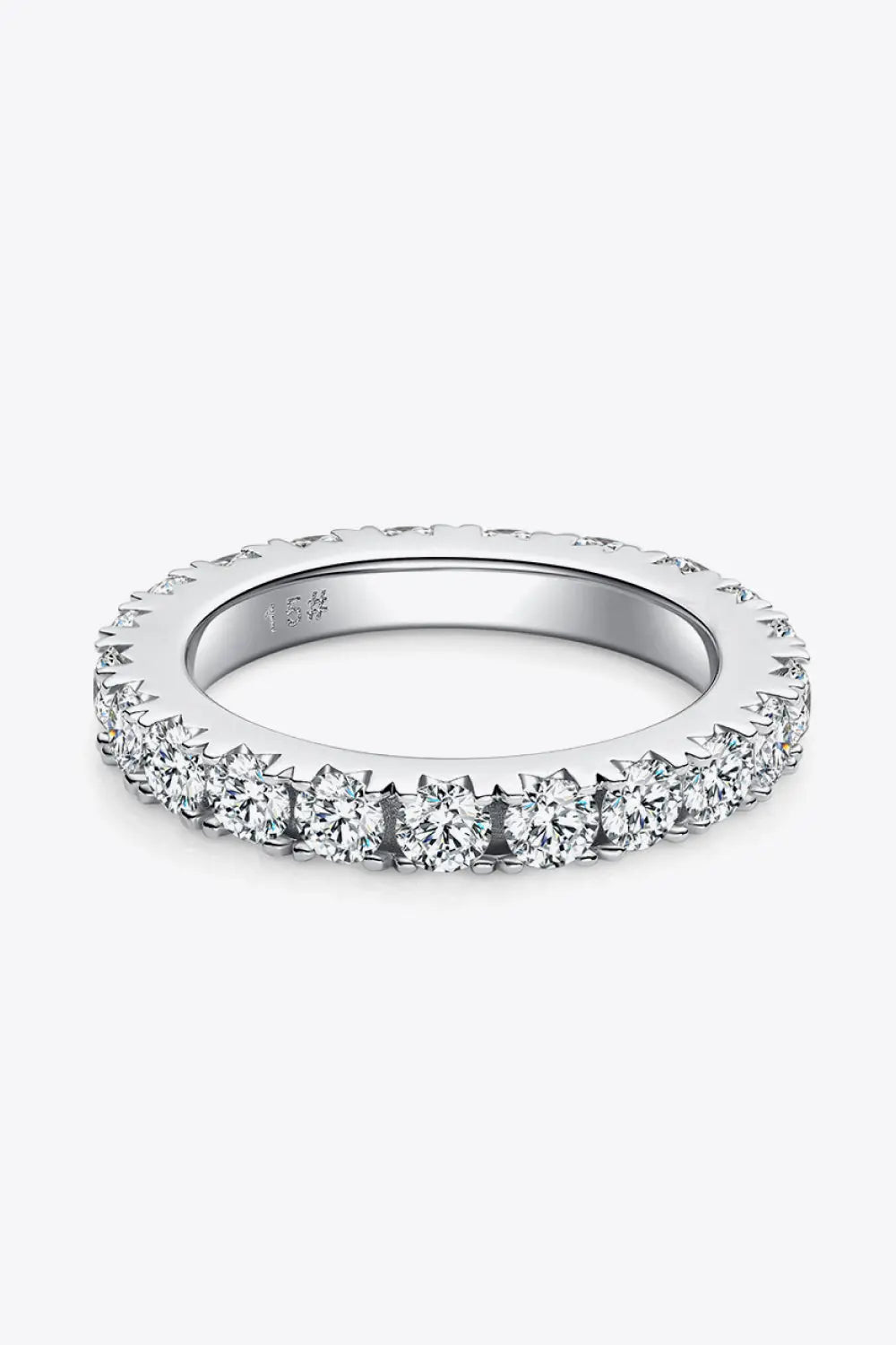 Lovcia 2.3 Carat Moissanite 925 Sterling Silver Eternity Ring-Rings-Silver-4.5-Silver