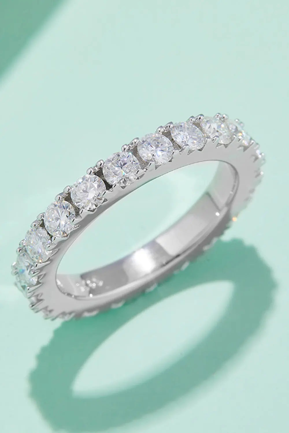 Lovcia 2.3 Carat Moissanite 925 Sterling Silver Eternity Ring-Rings-Silver-4.5-Silver