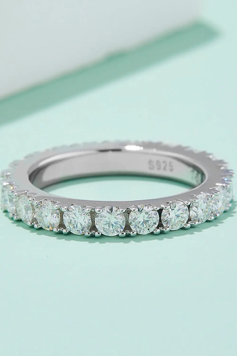 Lovcia 2.3 Carat Moissanite 925 Sterling Silver Eternity Ring-Rings-Silver-4.5-Silver